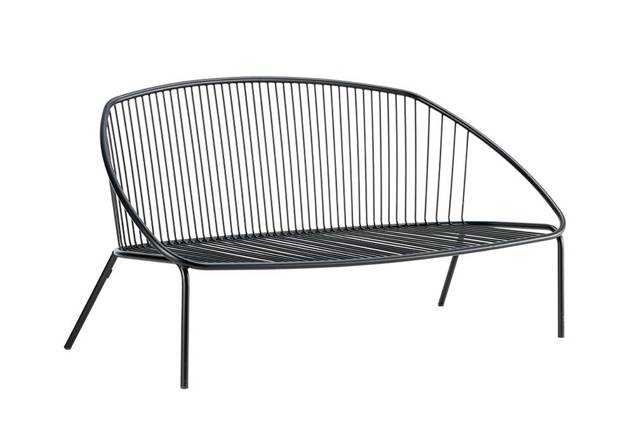 Como 2.5er Loungebank Stahl 1