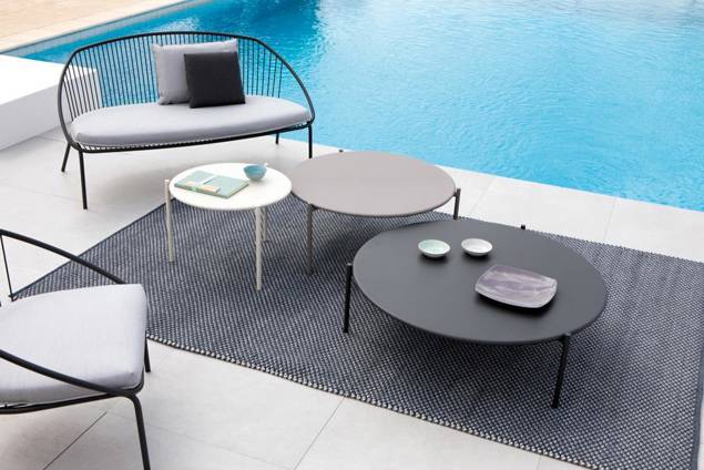 Como Table de salon acier Ø 90 cm 2