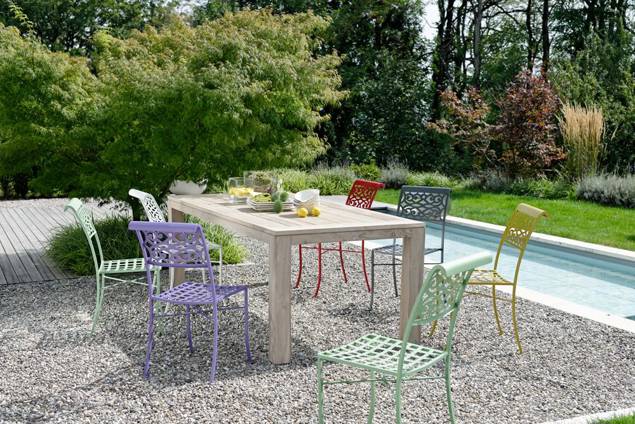 Cordoba Gartenstuhl stapelbar Stahl 4