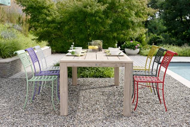 Cordoba Gartenstuhl stapelbar Stahl 6