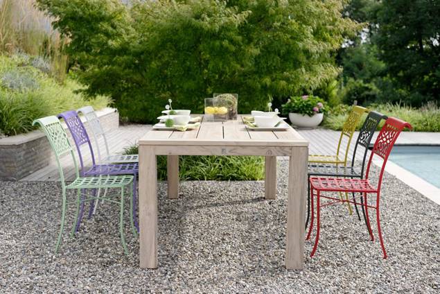 Cordoba Chaise de jardin empilable acier 5