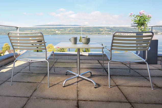 Davos Loungetisch klappbar Stahl Ø 75 cm 1