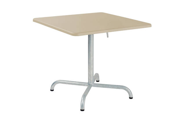 Davos Loungetisch klappbar Stahl 70x70 cm