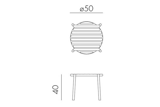 Doga Beistelltisch Kunststoff Ø 50 cm 1