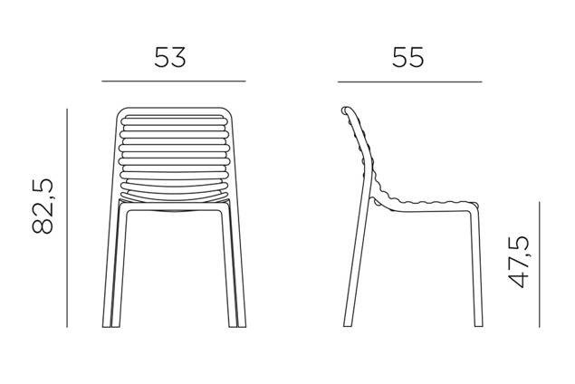 Doga Chaise de jardin empilable synthétique 1