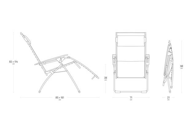 Evolution Fauteuil de relaxation pliant acier 4