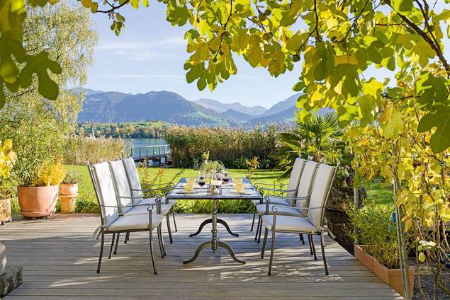 Excelsior Chaise de jardin dossier haut acier 1