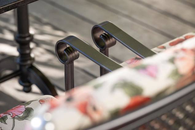 Excelsior Chaise de jardin dossier haut acier 2