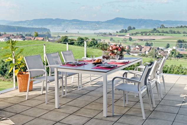 Famosa Table de jardin aluminium 3