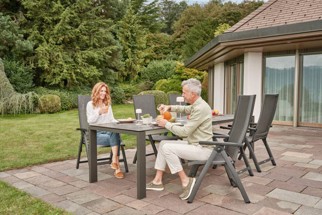 Friesland II Gartenstuhl Hochlehner Aluminium 4