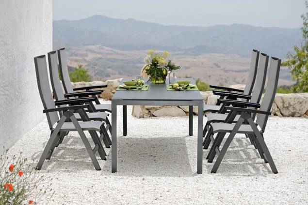 Pilatus Set de table de jardin acier