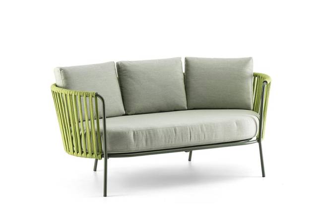 Granada 2.5er Loungebank Stahl