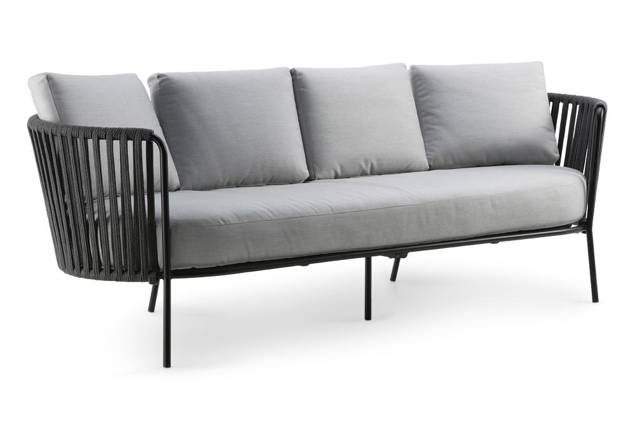 Granada Banc lounge 3 places acier