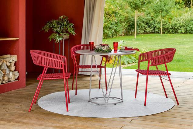 Granada Table de jardin ronde en acier Ø 90 cm 3