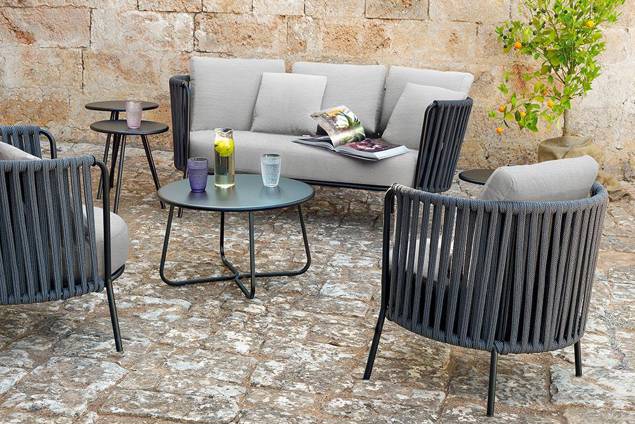 Granada Loungetisch Stahl Ø 65 cm 3