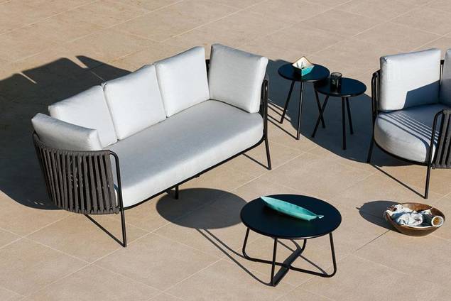 Granada Loungetisch Stahl Ø 65 cm 2