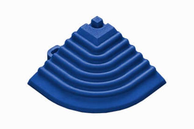 HUSO Dalle de sol élément d'angle synthétique