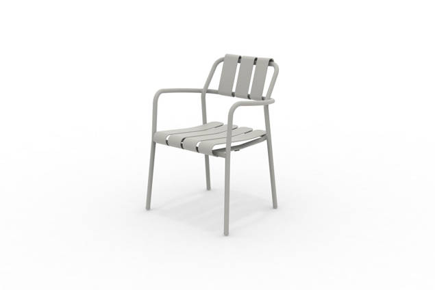 Iseo Gartenstuhl stapelbar Aluminium