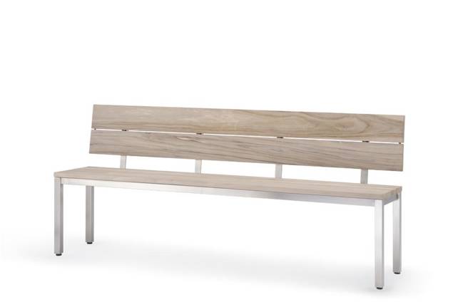 Island Banc de jardin Plateau de dossier bois