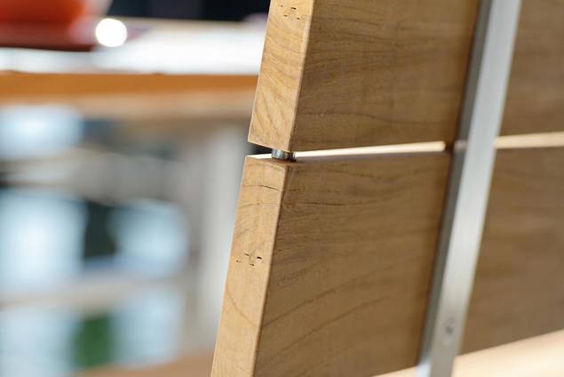 Island Banc de jardin Plateau de dossier bois 2