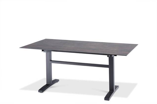 Island Table de jardin aluminium, avec roulettes