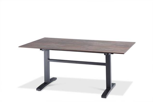 Island Table de jardin aluminium, avec roulettes 140x80 cm 2