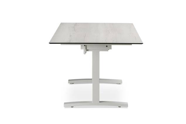 Island Table de jardin aluminium, avec roulettes 220x100 cm 5