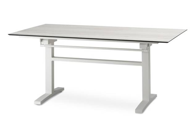 Island Gartentisch Aluminium, mit Rollen
