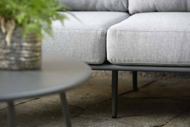 Kapstadt 2er Loungebank links Aluminium 5