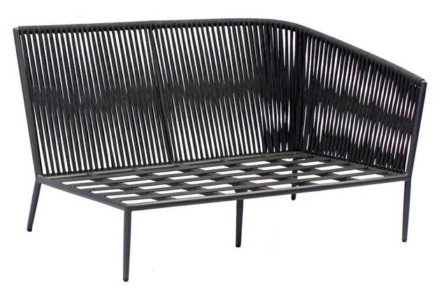 Kapstadt 2er Loungebank links Aluminium 1