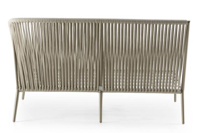 Kapstadt 2er Loungebank links Aluminium 4