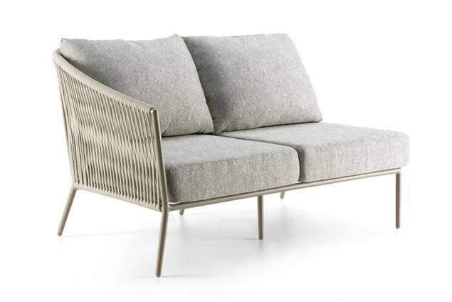 Kapstadt 2er Loungebank rechts Aluminium 2