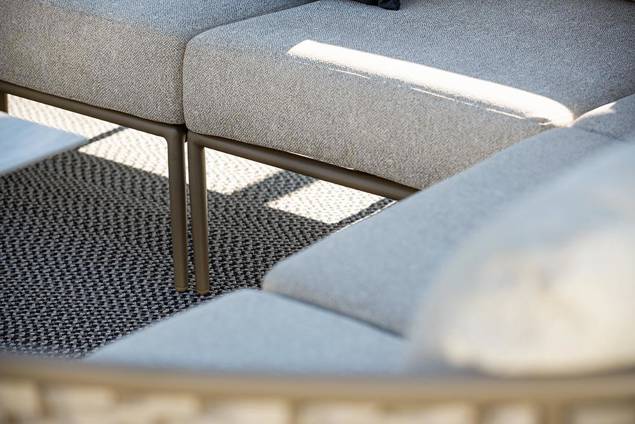 Kapstadt 2er Loungebank rechts Aluminium 9