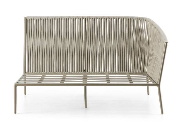 Kapstadt 2er Loungebank links Aluminium 3