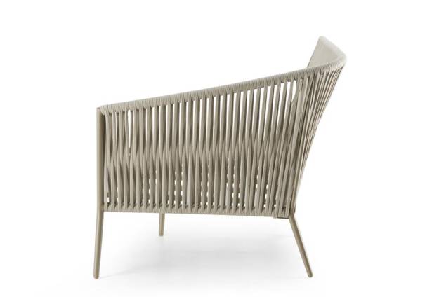 Kapstadt 2er Loungebank links Aluminium 5