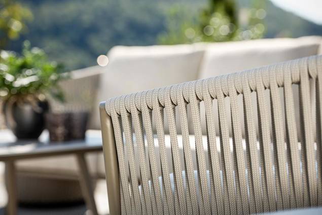 Kapstadt 2er Loungebank links Aluminium 6