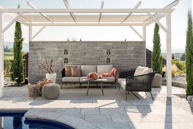 Kapstadt 3er Loungebank Aluminium 7