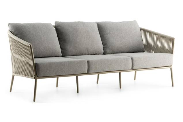 Kapstadt Banc lounge 3 places aluminium 2