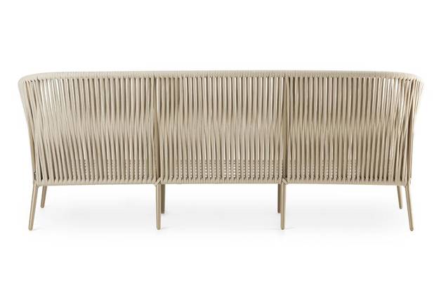 Kapstadt 3er Loungebank Aluminium 3