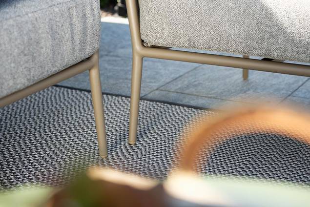 Kapstadt Banc lounge 3 places aluminium 7