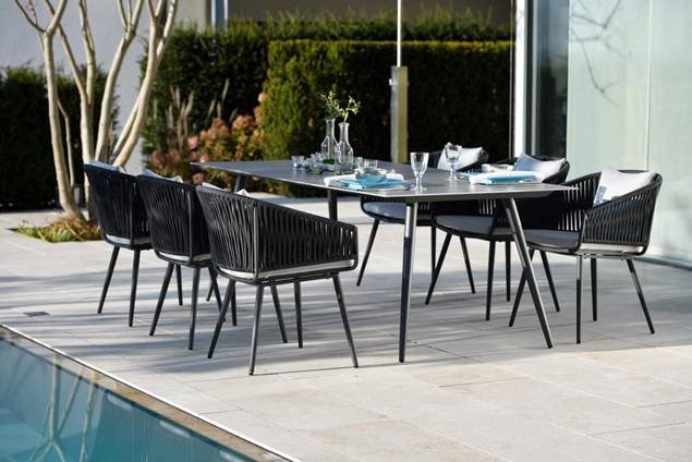 Kapstadt Table de jardin aluminium 180x80 cm 2