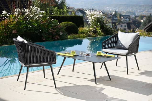 Laos Hängesessel Set Stahl 15