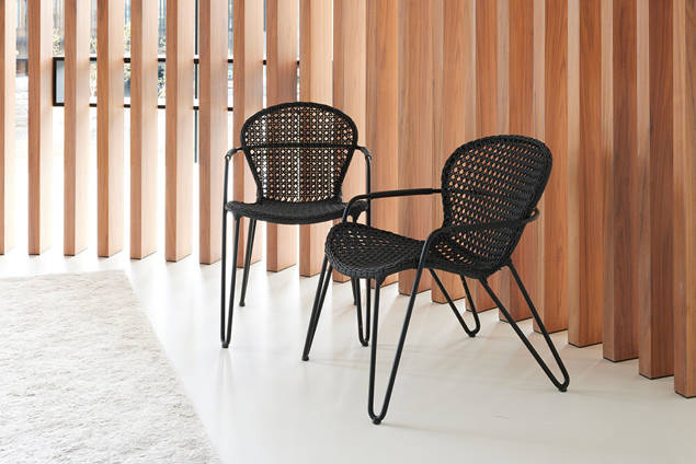 Kingston Fauteuil lounge empilable aluminium 4