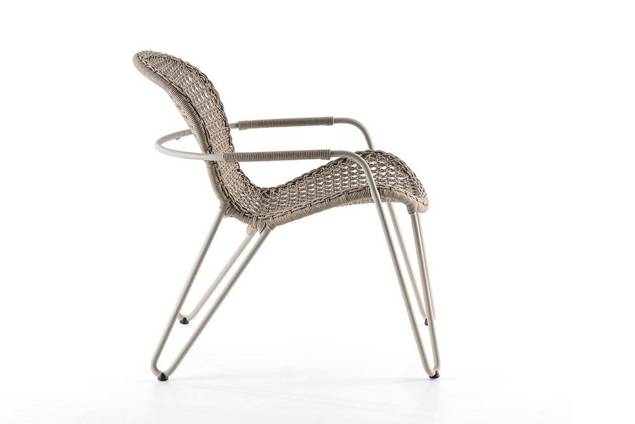 Kingston Fauteuil lounge empilable aluminium 1