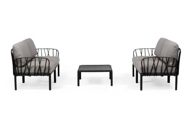 Komodo 2er Loungebank Kunststoff 6