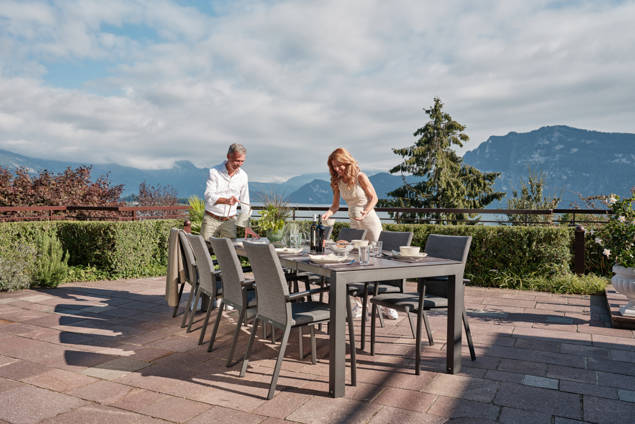 Kos Gartentisch ausziehbar Aluminium, mit Rollen 220/280/340x100 cm 2