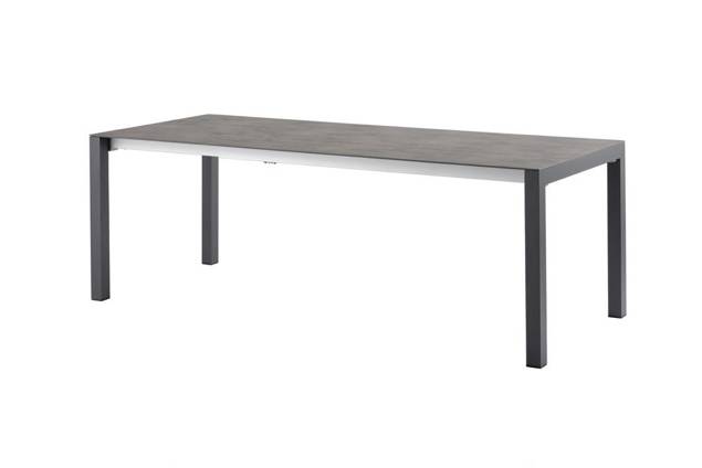 Kos Table de jardin à rallonge aluminium, avec roulettes