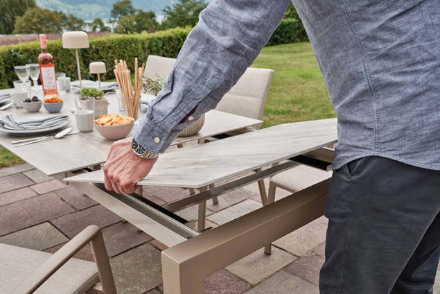 Kos Gartentisch ausziehbar Aluminium, mit Rollen 6