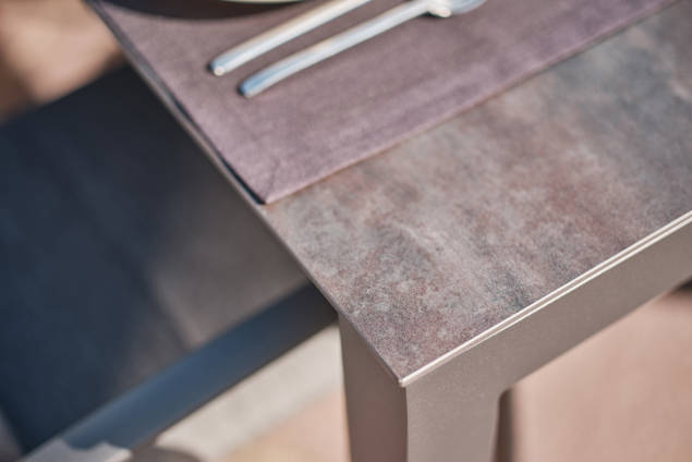 Kos Table de jardin à acier inoxydable 130/180x80 cm 3