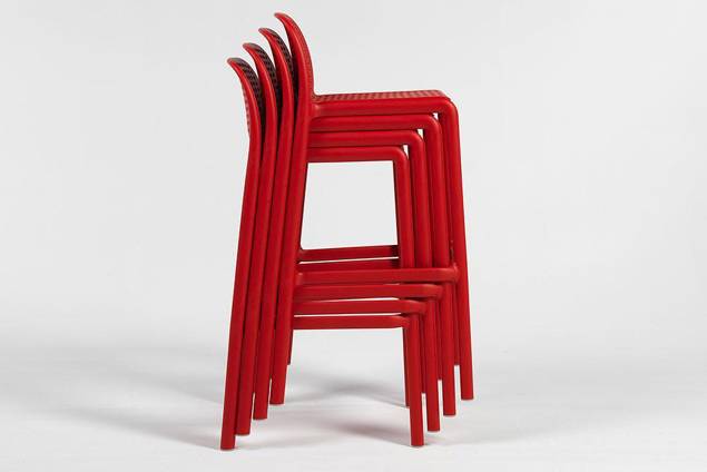 Lido Tabouret de bar empilable synthétique 1